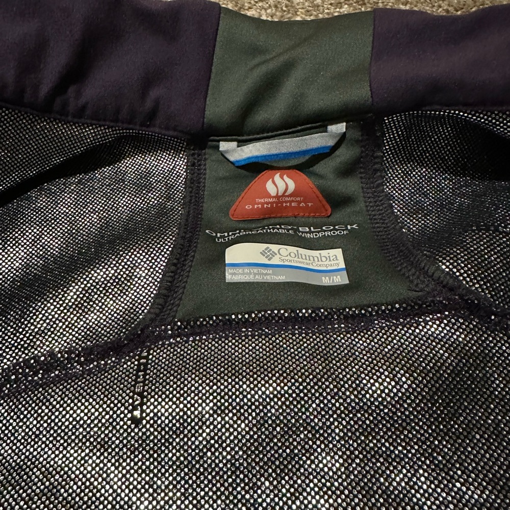 Columbia Heathered purple/gray wind breaker jacket size medium - Picture 7 of 10